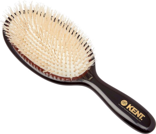 Kent Brushes Classic Shine Large Soft White Pure Bristle Hairbrush