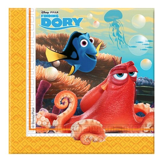 Globos Europe Servietter Oppdrag Dory - 20-pakning Globos Europe Servietter Oppdrag Dory - 20-pakning