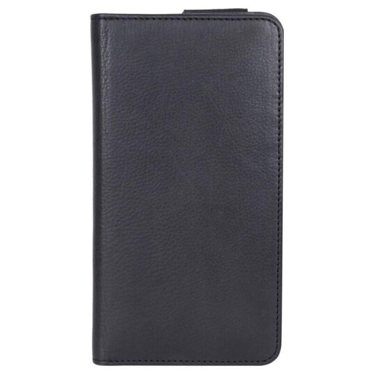 GEAR Buffalo Wallet Universal Ekte Skinnetui med Lommebok Svart - (Maks. Mobil: 157 x 76 x 10 mm)