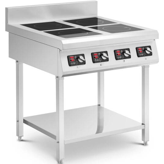 Royal Catering Induksjonstopp med base  4 x 20 cm  10 nivåer  Timer  Royal Catering RCIK-3500IC4.4