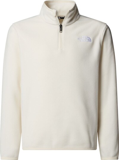 The North Face Teens' Glacier 1/4 Zip Pullover White Dune XS