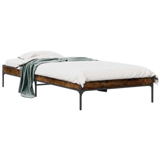 Sengeramme røkt eik 90x200 cm konstruert tre og metall 8721012985599