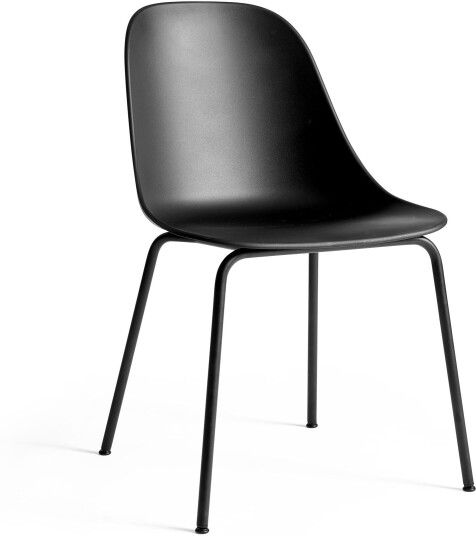 Audo Copenhagen - Harbour Dining Side Chair Black Steel Base Shell Spisestoler Norm Architects Svart Metall/syntetisk/plast