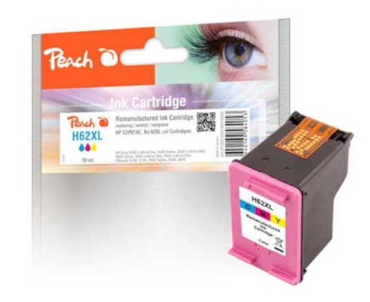 Peach HP 62XL Blekkpatron, farge