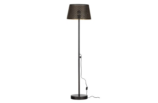 WOOOD Kars Gulvlampe Metall Sort/Antikk Messing