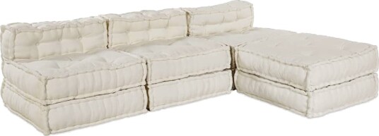 Modulsofa 4 pcs Krem stoff