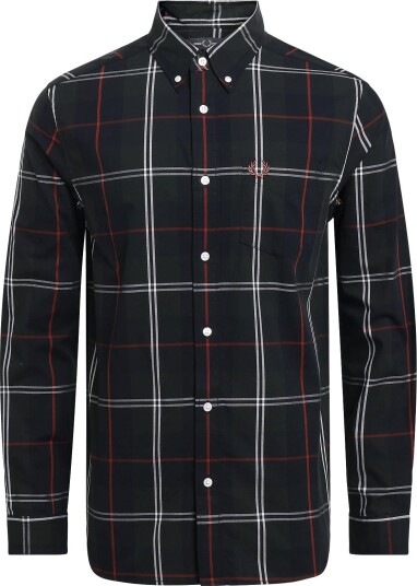 Fred Perry Poplin Tartan Shirt Green M Fred Perry Poplin Tartan Shirt Green M