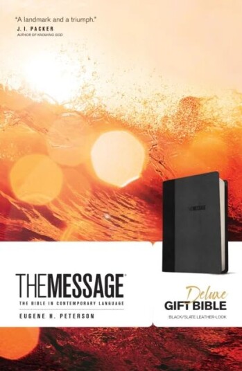 Message Deluxe Gift Bible, Black Av Eugene H. Peterson