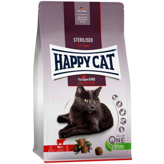 Happy Cat Sterilisert Kattemat Bayersk Biff 4 kg for Voksne Katter
