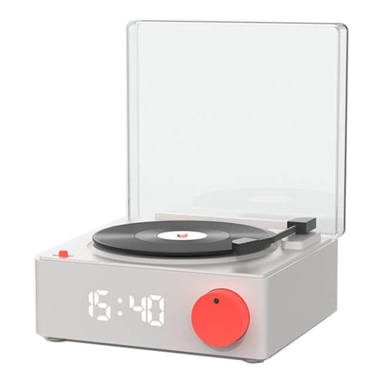 MOB Bluetooth Høyttaler m. Alarmklokke Retro Grå