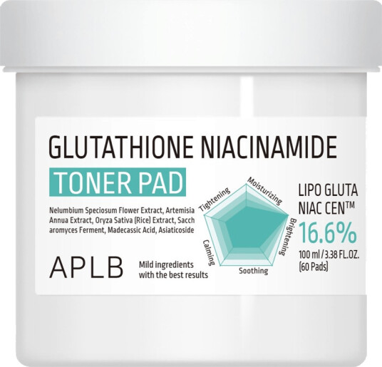 APLB Glutathione Niacinamide Toner Pad 60pcs APLB Glutathione Niacinamide Toner Pad 60pcs