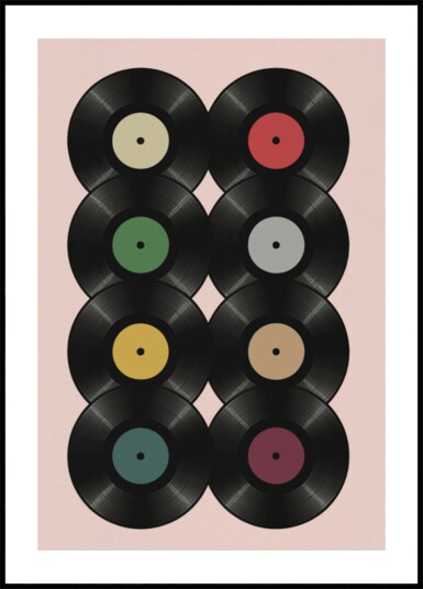Retro Record Collection Plakat / 30x40