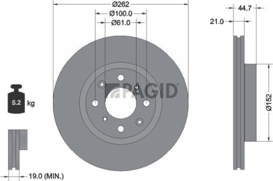 PAGID 56340NC Bremseskive