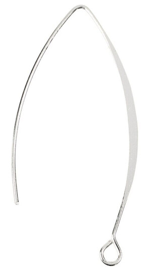 Creativ Company Ørebøjle, H: 42 Mm, Hulstr. 2 Mm, Forsølvet, 30 Stk./ 1 Pk. Creativ Company Ørebøjle, H: 42 Mm, Hulstr. 2 Mm, Forsølvet, 30 Stk./ 1 Pk.