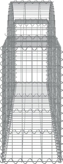 vidaXL Gabionkurver buede 25 stk 200x30x60/80 cm galvanisert jern