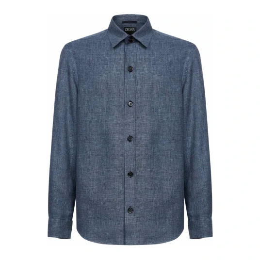 Zegna, Herre, Skjorter, Blå, L,
