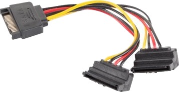 Lanberg Sata Kabel Sata Strøm Hann Til Sata Strøm Hunn Vinklet 15 Cm Vinklet