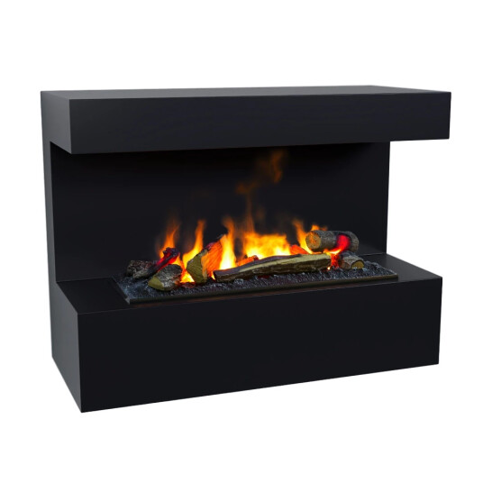 Scandiflames Electric Steinsdal Vegghengt Vanndamp peis Svart