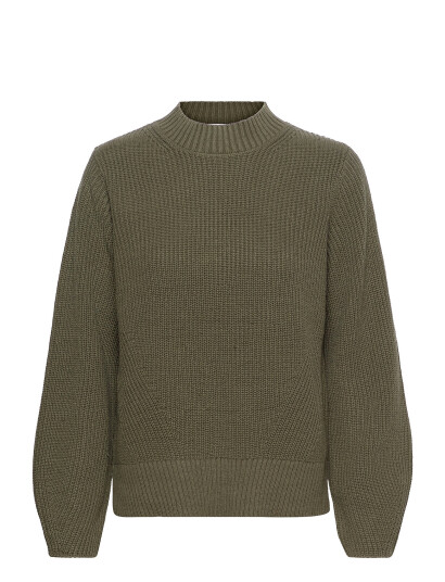 Selected Slfleslie Ls Knit O-Neck B - Khaki green - XS Selected Slfleslie Ls Knit O-Neck B - Khaki green - XS