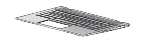 HP TOP COVER W KB FF BL NORDIC