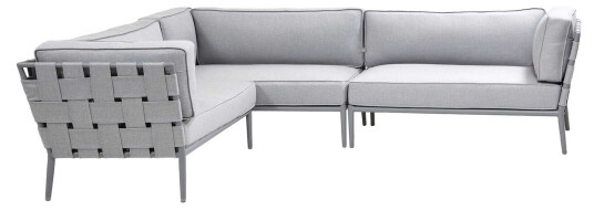 Cane-line Conic sofagruppe Light grey 2 st høyreende & 1 st venstreende Grå