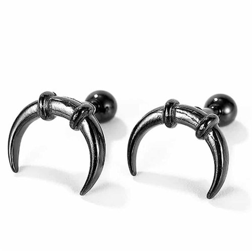 Hornørering svart stål Hornørering svart stål