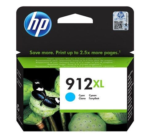 HP 912XL / 3YL81AE High Capacity Cyan Ink - Blekkpatron Blå