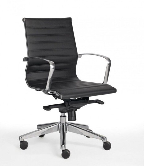 Design Studio Kontorstol Sitio Deluxe Medium, Lav Rygg, Svart Eller Hvit