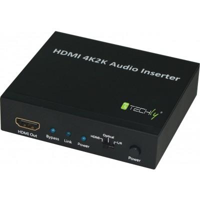 Techly 4K2K HDMI Audio Inserter Videotilbehør med HDCP