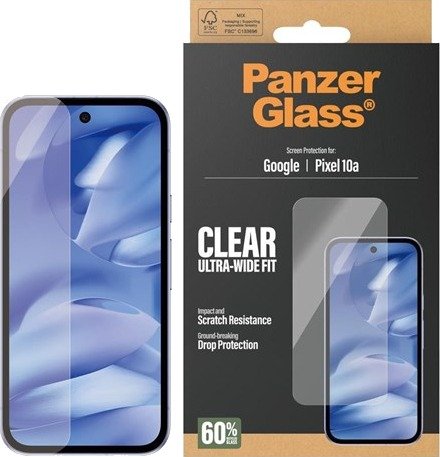 PanzerGlass Ultra-Wide Fit Skjermbeskytter for Google Pixel 10a