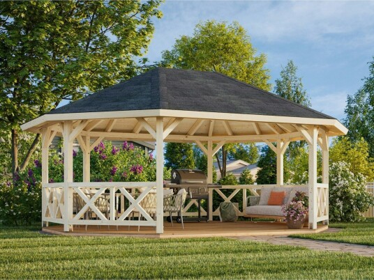 Palmako Paviljong betty 25,0 28,8 m2 6-kantet