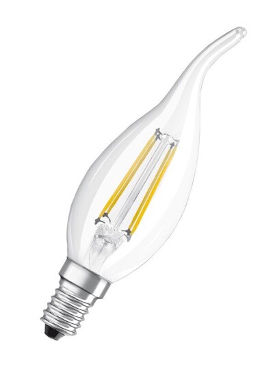 Osram LED-lyspære Candle BA 4W/827 (40W) filament clear E14 Osram LED-lyspære Candle BA 4W/827 (40W) filament clear E14