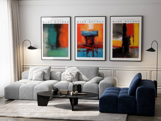 Plakat Mark Rothko Abstrakt Sett med 3 Plakat Mark Rothko Abstrakt Sett med 3