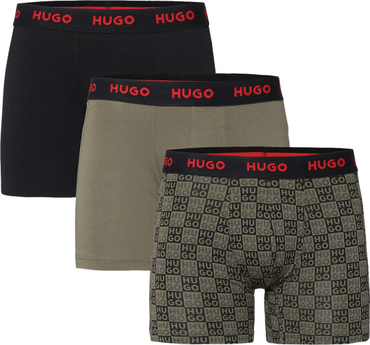 HUGO Boxerbr Trplt Design Khaki green S