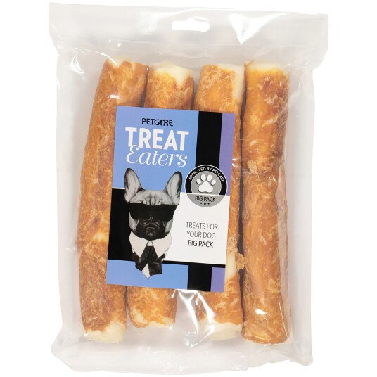 Treateaters Kyllingruller 4-pack Tyggebein til Hund 23cm Treateaters Kyllingruller 4-pack Tyggebein til Hund 23cm