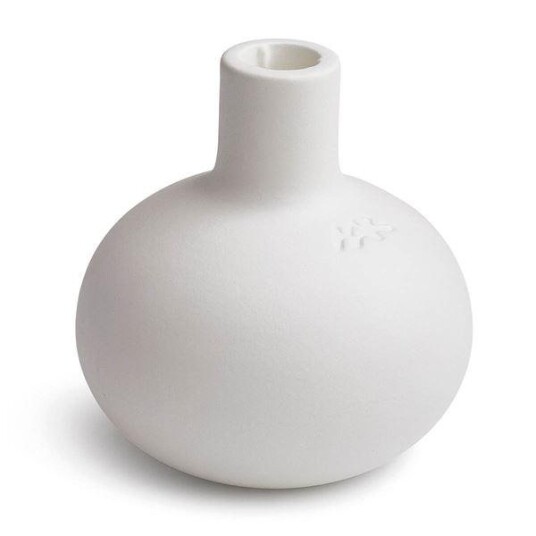 Kähler  Globo lysestake 13,5 cm hvit