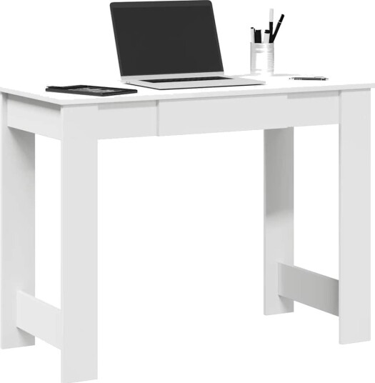 Skrivebord hvit 100x45x75 cm konstruert tre 860427 Skrivebord hvit 100x45x75 cm konstruert tre 860427