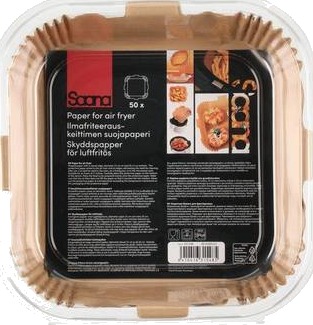 Tammy Papir til airfryer 50 stk Firkantet 25 cm i diameter Tammy Papir til airfryer 50 stk Firkantet 25 cm i diameter