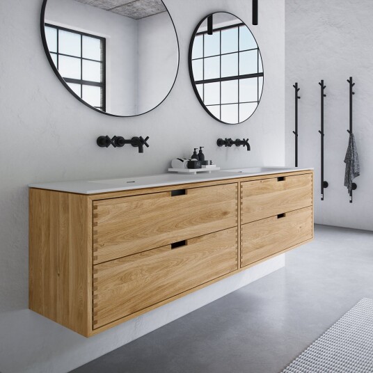 CPH Tapwork Soft 180D Snekkermøbler i Natural Oak inkl. Mathvid SolidTec vask