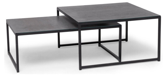 Hillerstorp Jet set sofabord 2 pakning aluminium