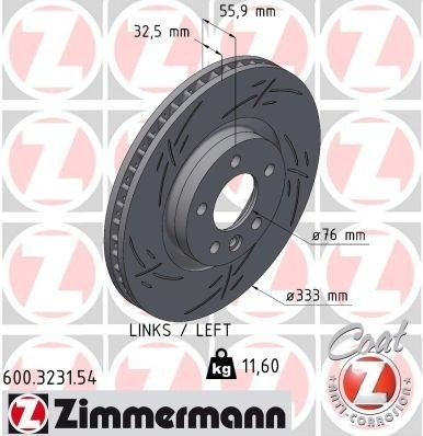 ZIMMERMANN 600.3231.54 Bremseskive