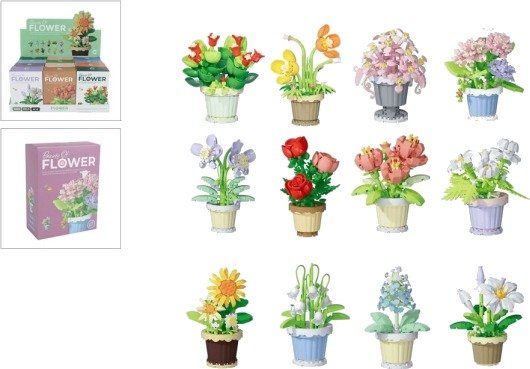 Byggeklosser I Plante I Potte 12 Deler Cdu