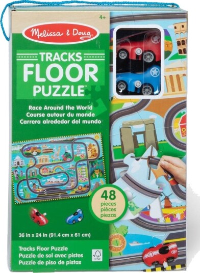 Melissa & Doug Race Track Gulvpuslespill 3,75 lbs