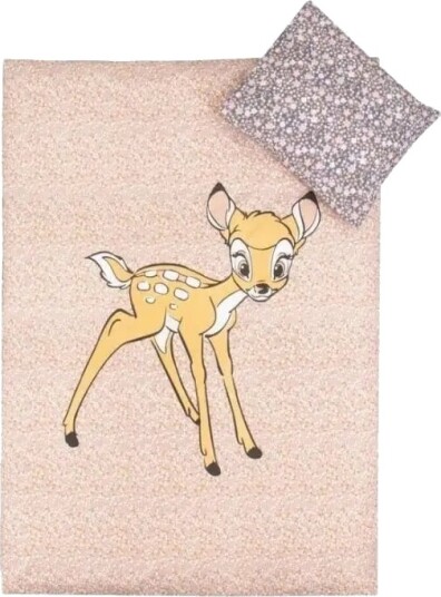 Bambi sengetøy 100% bomull Junior sengetøy 100x140 cm Blomster