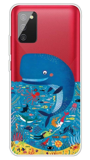 INCOVER Samsung Galaxy A02s Fleksibelt Plastikkdeksel - Hval Print