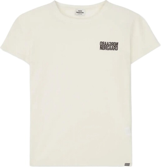 Mads Nørgaard Single Cotton Tuvina Mini Mirror Tee VANILLA ICE 104