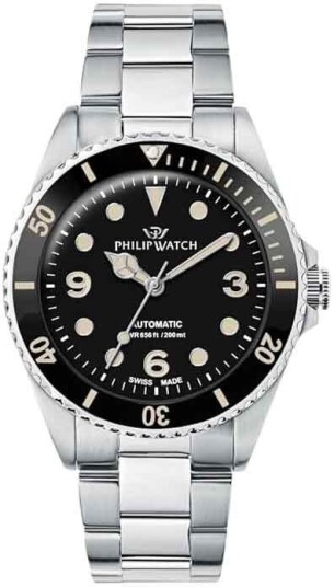 Philip Watch Herreklokke R8223216008 Caribe Sort/Stål Ø42 mm Philip Watch Herreklokke R8223216008 Caribe Sort/Stål Ø42 mm