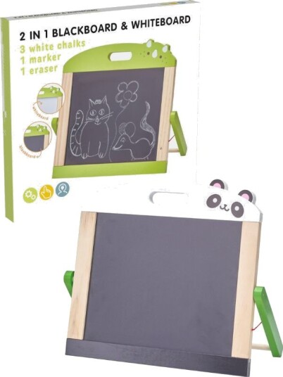 Whiteboard Og Tavle 2-I-1 Med Tilbehør Panda