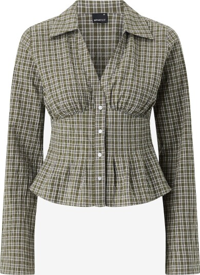 Gina Tricot Skjorte Shaped shirt Grønn
