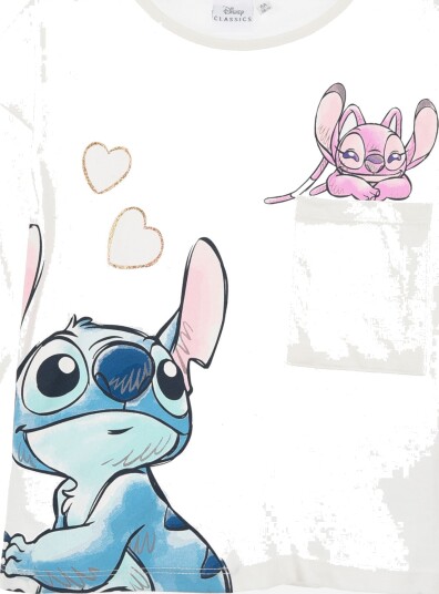 Disney Stitch T skjorte Hvit 116 122